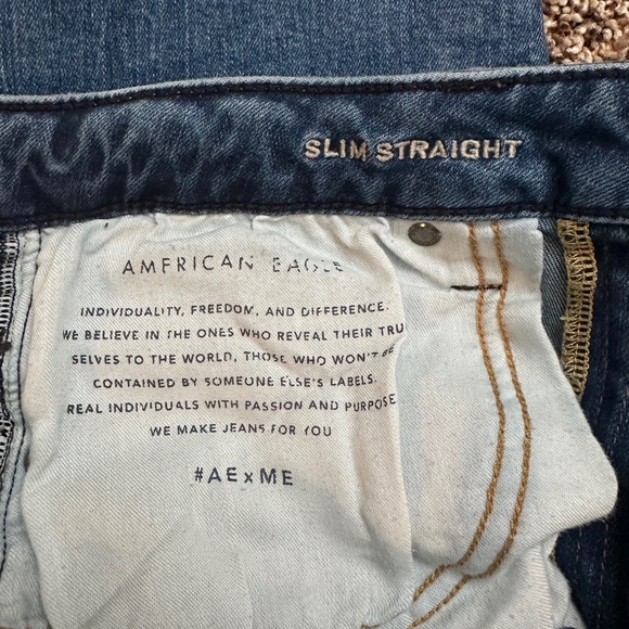 American Eagle Men's Blue Jeans Slim Straight Next Level Flex 32x32 - Picture 5 of 8